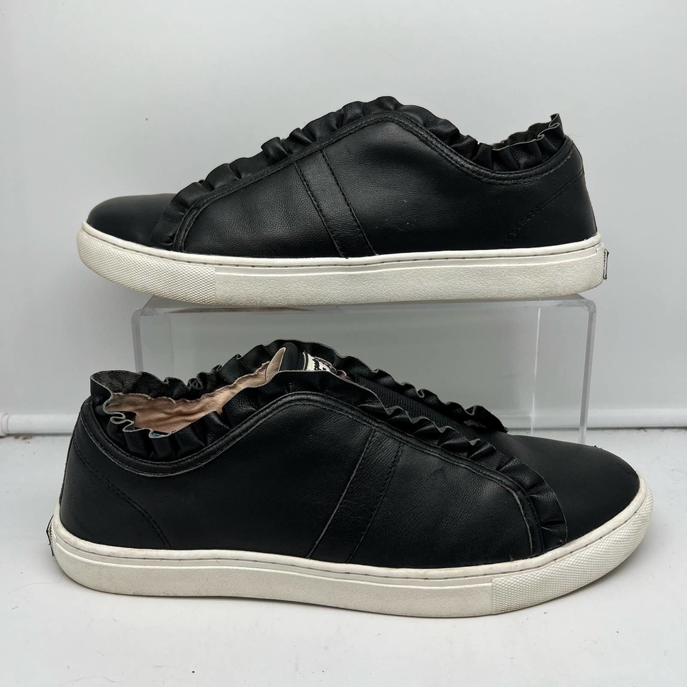 Kate Spade Shoes Womens 9 Black Leather Lance slip on Sneaker